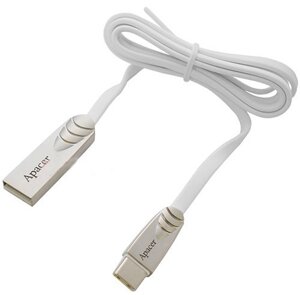 Кабель USB, apacer DC112, APDC112W-1, 1.0м, белый