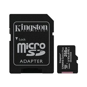 Карта памяти Kingston 256GB microSDXC Canvas Select Plus 100R A1 C10 Card + Adapter, SDCS2/256GB
