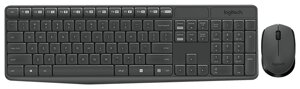 Клавиатура+мышь Logitech MK235, серый, USB