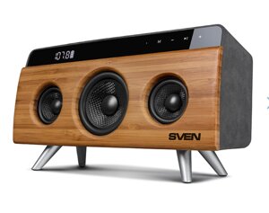 Колонки Sven HA-930 (2.0) - Bamboo, 30 Вт, 80Hz-20kHz, FM, Bluetooth, USB