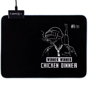 Коврик для мыши X-Game Chicken Dinner (Led), черный