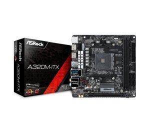 Материнская плата asrock A320M-ITX AM4 2xddr4 4xsata3 M. 2 2xhdmi M-ITX черный