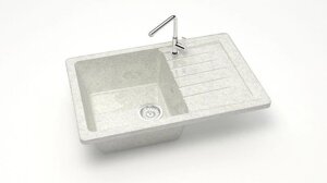 Мойка MARRBAXX Granit Энди Z16Q15 (белый гранит), глянец