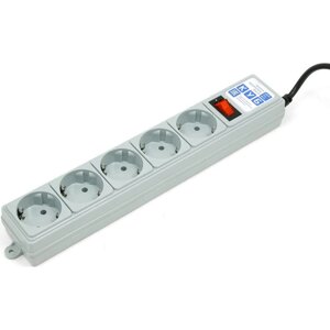 Сетевой фильтр Power Cube, 1.9м, SPG-B-6Ext, Серый