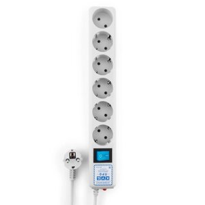 Сетевой фильтр Power Cube Pro 3м SPL (5+1)-16B-P-3M 6 розеток 16A/3.5кВт Белый
