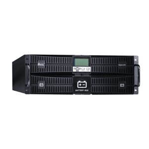 UPS SVC RT-6KL-LCD, 6000VA, 5400W, 16x12V/7Ah, 3 розетки IEC320 C19, AVR 110-288V, USB, RS-232, Black