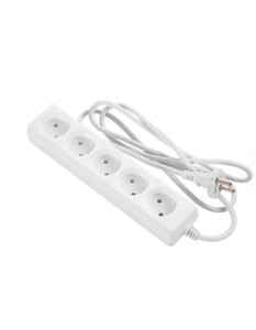 Сетевой фильтр 2Е 5XCEE7/17 1.5м, white (2E-U0510M1.5)