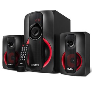 Колонки Sven MS-304 (2.1) - Black, 40Вт (2х10) RMS,150Hz-20kHz, USB, microSD, BT