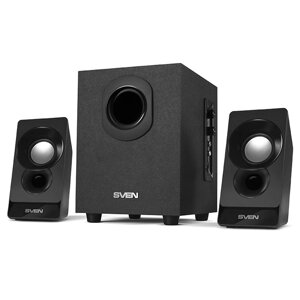 Колонки Sven MS-85 SV-016807 (2.1) - Black, 10Вт (2x2.5+5) RMS, 50Hz-20kHz