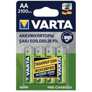 Аккумулятор Varta AA Ready2Use HR6, 2100mAh/1.2V, NiMH, 4шт. (56706)