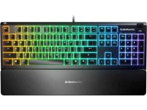 Клавиатура SteelSeries Apex 3 USB черный