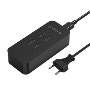 Зарядное устройство Orico DCV-4U-EU-BK, сеть, для USB-устройств