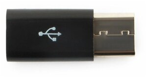 Переходник Converter USB Type-C 3.1 -> micro USB f, черный