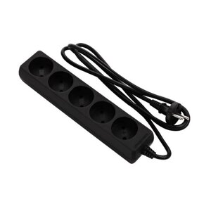 Сетевой фильтр 2Е 5XCEE7/17 1.5м, black (2E-U0510M1.5BK)