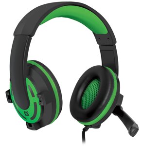 Наушники-гарнитура игровые Defender Warhead G-300, зеленый+черный