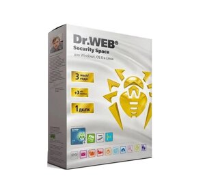Антивирус Dr. Web Security Space Gold, подписка на 3 года, (акция +3 мес) на 1 ПК, box