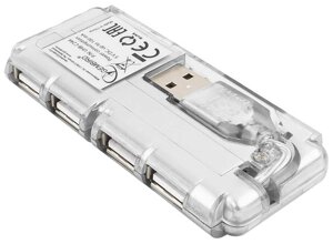 Разветвитель Gembird UHB-C244, USB Hub 4 port, USB 2.0, silver