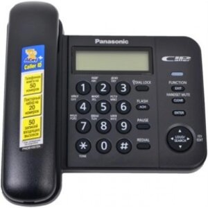 Телефон Panasonic KX-TS2356CAB, АОН, Caller ID, 50 номеров phonebook, Black