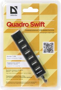 USB HUB Defender Quadro Swift черный