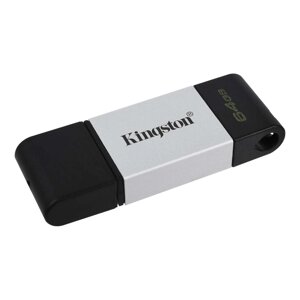 USB-накопитель 64Gb Kingston DataTraveler 80, черный/серый