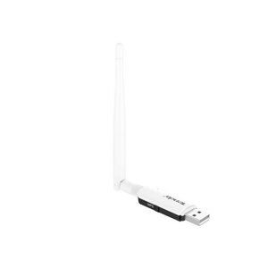 Wireless LAN USB adapter, Tenda U1, WiFi 4 (300Mbps), USB, black-white, 1ant.