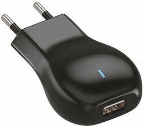 Зарядное устройство OLMIO Travel для зарядки USB устройств, сеть, 2.1А, Black
