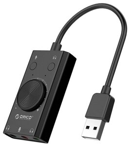 Звуковая карта Orico SC2, USB, внешняя черный