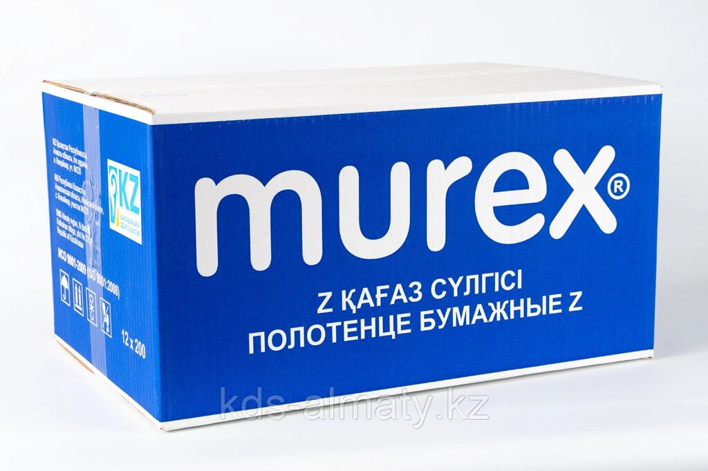 Қағаз сүлгілері Z бүктелген MUREX 23*21см, 200 парақтан тұратын 12 бума от компании КДС Алматы - фото 1