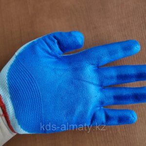 Перчатки хозяйственные (х/б) высокой плотности с резиновой пропиткой
