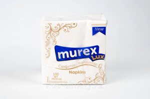 Салфеткалар Murex 33*33, 100 дана, ақ, жоғары сапалы