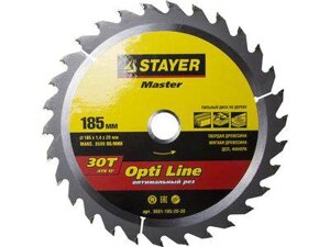 Диск пильный по дереву Stayer Master Opti-Line (185х20мм, 30Т)