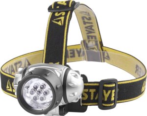 Налобный светодиодный фонарь 7LED, 3 режима, 3ааа stayer standard