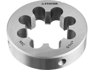 Плашка круглая ручная STAYER "MASTER", сталь 9ХС, для трубной резьбы G 3/4