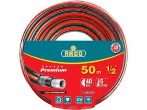 Шланг поливочный RACO Premium 40300-1/2-50_z01 (40 атм, армированный, 5-ти слойный, 1/2х50 м)