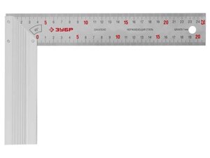 Угольник столярный , усиленная алюминиевая рукоятка Зубр 34394-30 (300 мм)
