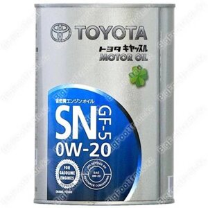 Моторное масло toyota 0W20 SN, 4 л