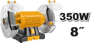 INGCO Точильно-шлифовальный станок 350W /200мм (8"