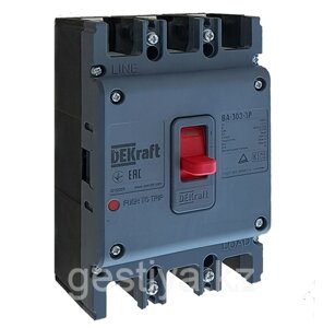 Автоматический выключатель ВА-303 DEKraft на ток 160А с отключающей способностью 36 кА