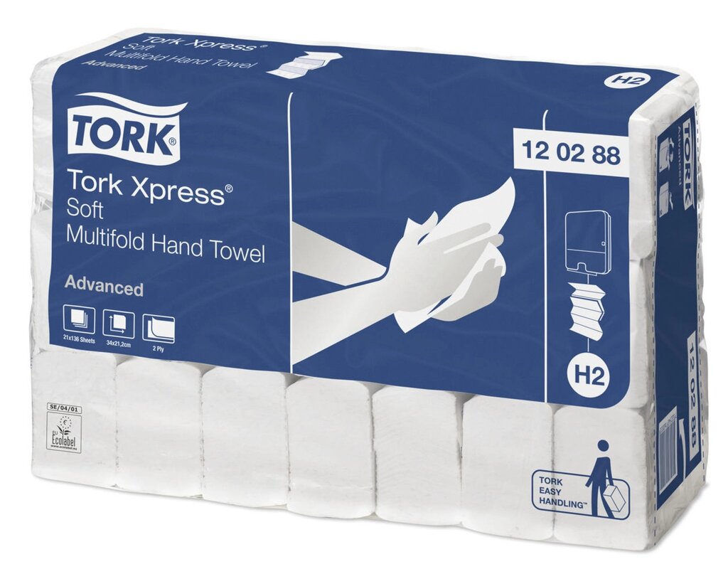 Tork Xpress листовые полотенца сложения Multifold мягкие 120288 от компании Everest climate - фото 1