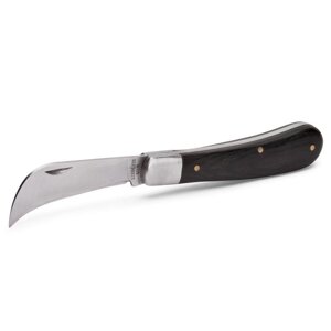 Нож монтерский малый складной с изогнутым лезвием КВТ НМ-05