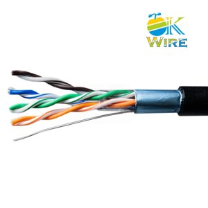 Кабель сетевой OK-WIRE FTP Cat. 5e ПВП 4*2*0,51mm Наруж. 305м/упак.