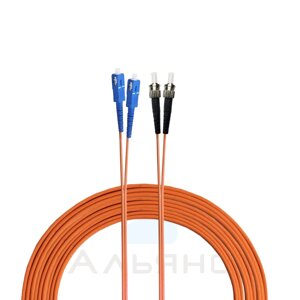 Патчкорд ST/UPC-SC/UPC 2мм MM 50/125 OM2 duplex - 1 м