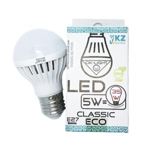 Лампа светодиодная серии CLASSIC 5W цоколь Е27 -4100К- Натуральный белый свет