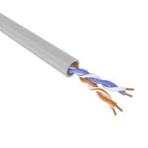 Кабель сетевой OK-WIRE UTP cat 5E 2х2х0,5 ПВХ , ССU,500м/упак для внутр прокл