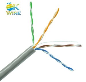 Кабель сетевой OK-WIRE UTP cat 5E 2х2х0,5 ПВХ , ССU,500м/упак для внутр прокл