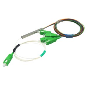 Оптический сплиттер ОК PLC 1х4, SC/APC -1 м