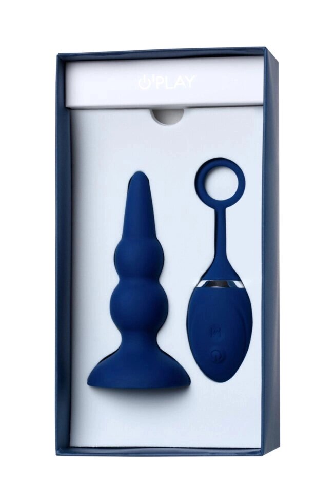 Анальная вибровтулка с пультом ДУ "O'PLAY UNICO" (силикон, синий, 12 см.) от компании Секс шоп "More Amore" - фото 1