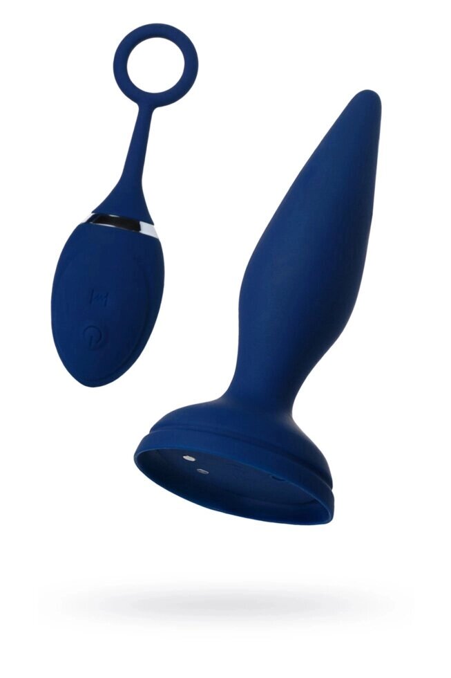 Анальная вибровтулка с пультом ДУ "O'PLAY UNICO" (силикон, синий, 13,5 см.) от компании Секс шоп "More Amore" - фото 1