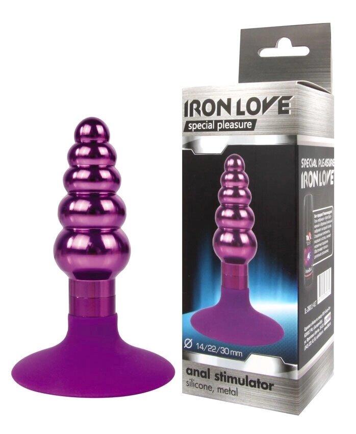 Анальная втулка Iron love фиолетовая (металл) от компании Секс шоп "More Amore" - фото 1