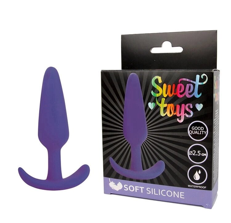 Анальная втулка Sweet toys фиолетовая (9,5*2,5) от компании Секс шоп "More Amore" - фото 1
